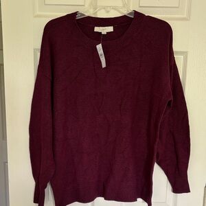 LOFT Women’s Wine Crewneck Sweater